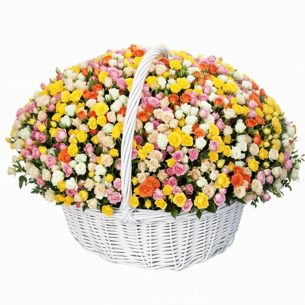 Премиум корзина Кустовых Роз в Больших Вяземах Премиум букет из: Розы в Больших Вяземах