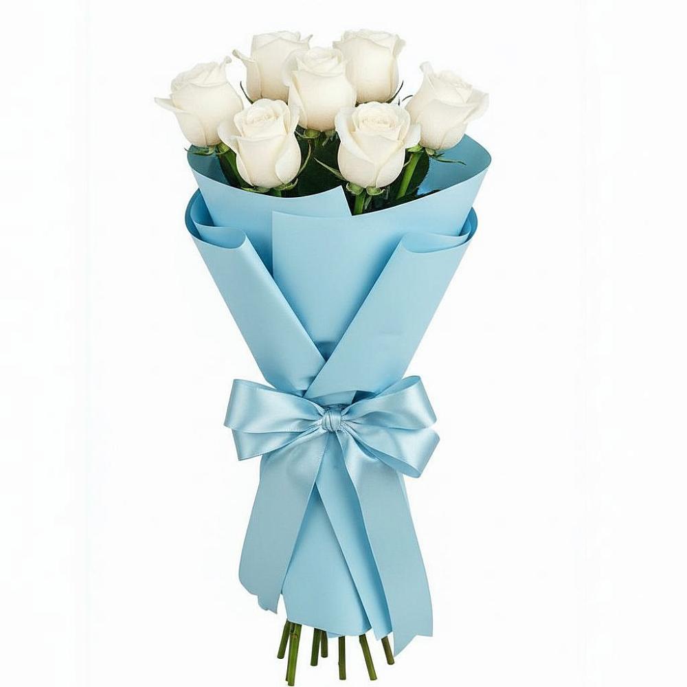 7 Белых роз Проуд в Больших Вяземах Букет 7 белых роз Проуд в Больших Вяземах