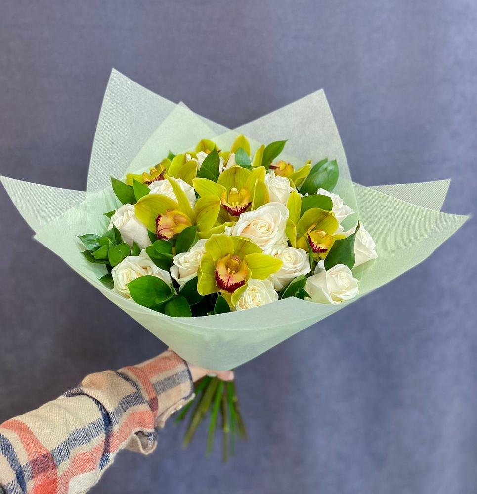 Букет лимончелло в Больших Вяземах Букет цветов из: Орхидеи и Розы в Больших Вяземах