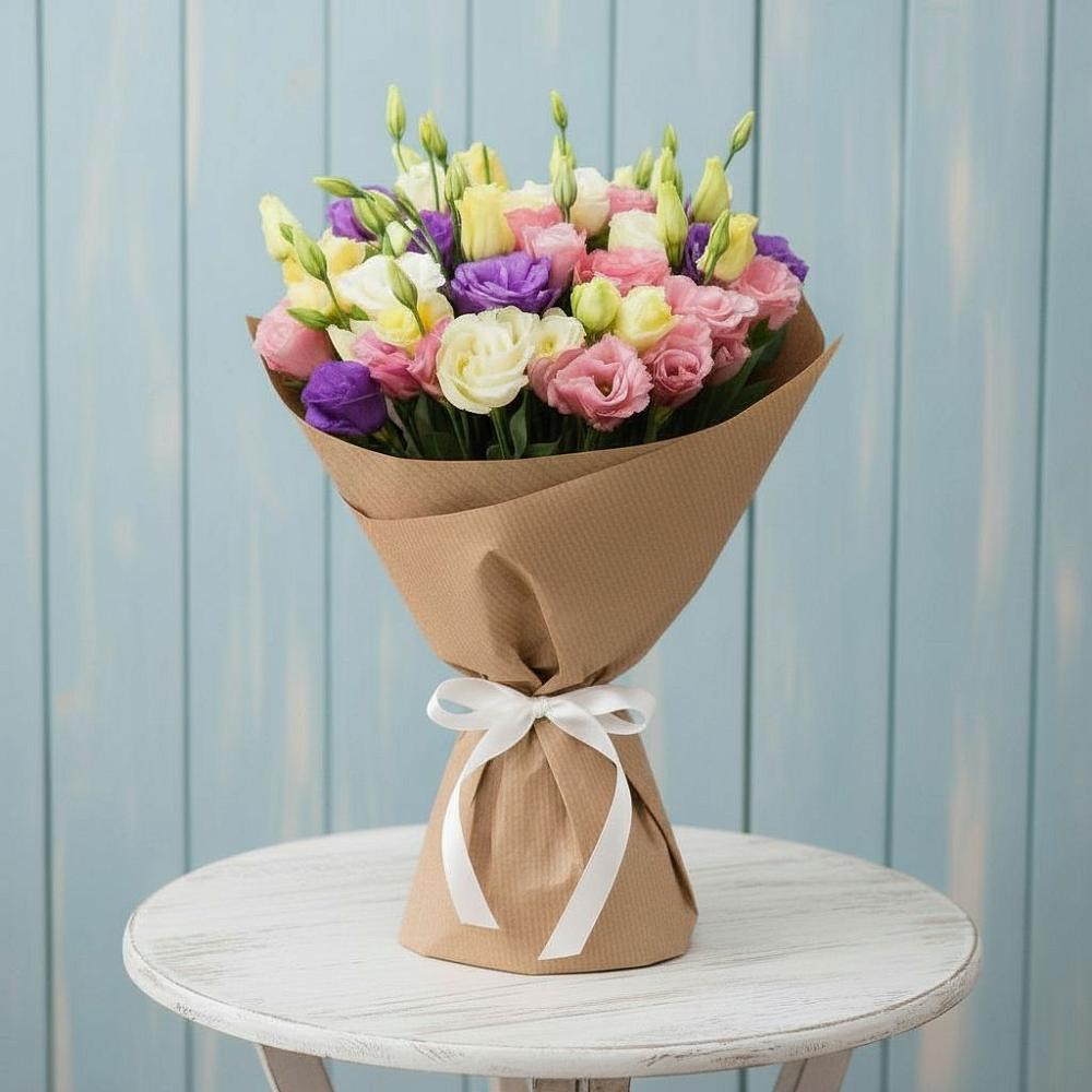 Букет Цветная эустома в Больших Вяземах Букет цветов из: Лизиантусы в Больших Вяземах