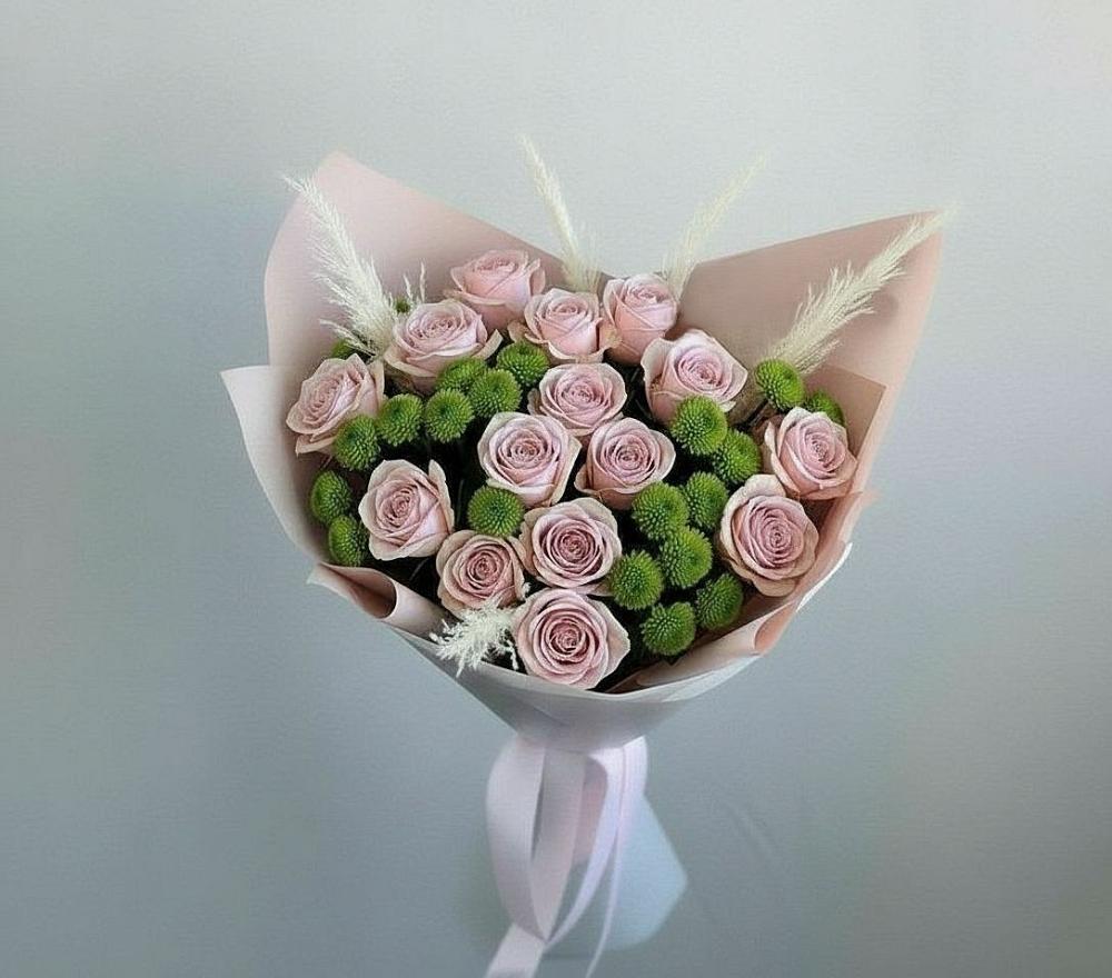 Букет доброе утро в Больших Вяземах Букет цветов из: Розы и Хризантемы в Больших Вяземах