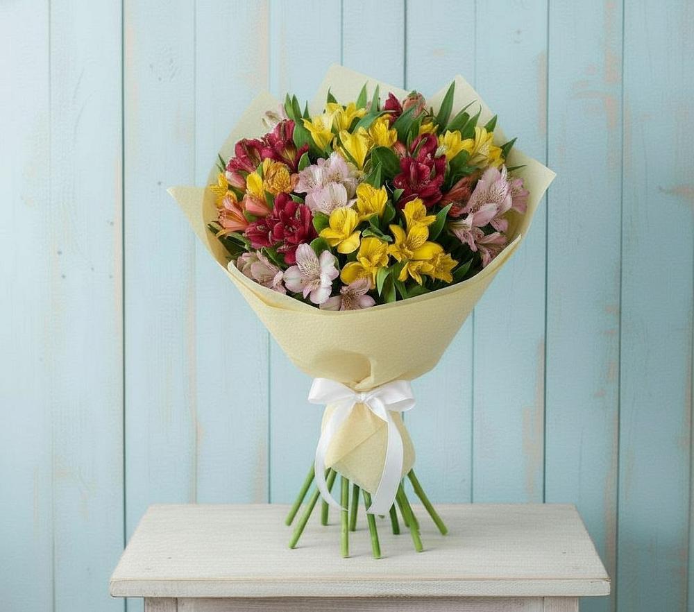 Букет Летние краски в Больших Вяземах Букет цветов из: Альстромерии в Больших Вяземах