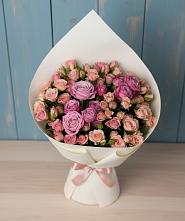 Букет Нежная розовость в Больших Вяземах Букет цветов из:  Розы в Больших Вяземах